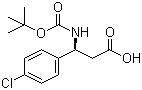 structure of CAS# 479064-90-9, (S)-Boc-4-氯苯基-beta-苯丙氨酸