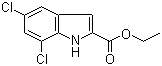 structure of CAS# 4792-70-5, Ethyl 5,7-dichloro-1H-indole-2-carboxylate