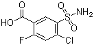 structure of CAS# 4793-22-0, 4-Chloro-2-fluoro-5-sulfamylbenzoic acid
