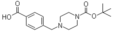 structure of CAS# 479353-63-4, 4-[[4-(tert-Butoxycarbonyl)piperazin-1-yl]methyl]benzoic acid