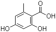 CAS 登录号：480-64-8, 2,4-二羟基-6-甲基苯甲酸