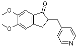 5,6-Dimethoxy-2-(4-pyridylmethyl)-1-indanone molecular structure (CAS 4803-57-0)