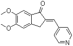 CAS # 4803-74-1, 5,6-Dimethoxy-2-(pyridine-4-yl)methylene-indan-1-one, 2,3-Dihydro-5,6-dimethoxy-2-(4-pyridinylmethylene)-1H-inden-1-one