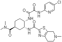 CAS # 480449-70-5, Edoxaban, N-(5-Chloro-2-pyridinyl)-N'-[(1S,2R,4S)-4-[(dimethylamino)carbonyl]-2-[[(4,5,6,7-tetrahydro-5-methylthiazolo[5,4-c]pyridin-2-yl)carbonyl]amino]cyclohexyl]ethanediamide