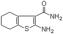 structure of CAS# 4815-28-5, 2-Amino-4,5,6,7-tetrahydrobenzo[b]thiophene-3-carboxamide