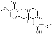 CAS # 483-34-1, (-)-Isocorypalmine, (-)-Tetrahydrocolumbamine, (S)-Tetrahydrocolumbamine, 2-O-Desmethyl-L-THP, Corydalis L, O10-Methylstepholidine, Tetrahydrocolumbamine, L-Isocorypalmine, L-Tetrahydrocolumbamine, (13aS)-5,8,13,13a-Tetrahydro-3,9,10-trimethoxy-6H-dibenzo[a,g]quinolizin-2-ol