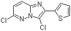 CAS # 483367-56-2, 3,6-Dichloro-2-(2-thienyl)imidazo[1,2-b]pyridazine