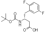 structure of CAS# 486459-98-7, (R)-3-[((叔丁氧基)羰基)氨基]-4-(2,5-二氟苯基)丁酸