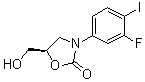 structure of CAS# 487041-08-7, (5R)-3-(3-氟-4-碘苯基)-5-羟甲基恶唑烷-2-酮
