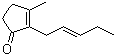 CAS # 488-10-8, Jasmone, cis-3-Methyl-2-(2-pentenyl)-2-cyclopenten-1-one, 3-Methyl-(cis-2-penten-1-yl)-2-cyclopenten-1-one, cis-Jasmone