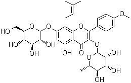 Icariin molecular structure (CAS 489-32-7)