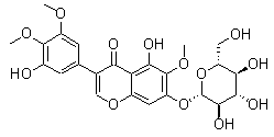 structure of CAS# 491-74-7, Irigenin-7-O-beta-D-glucopyranoside