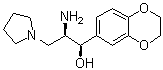 CAS # 491833-28-4, (alphaR,betaR)-beta-Amino-alpha-(2,3-dihydro-1,4-benzodioxin-6-yl)-1-pyrrolidinepropanol, (1R,2R)-2-Amino-1-(2,3-dihydrobenzo[b][1,4]dioxin-6-yl)-3-(pyrrolidin-1-yl)propan-1-ol