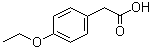 CAS # 4919-33-9, 4-Ethoxyphenylacetic acid, 2-(4-ethoxyphenyl)acetic acid