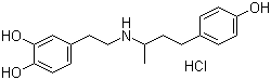 CAS # 49745-95-1, Dobutamine hydrochloride, 4-[2-[[3-(4-Hydroxyphenyl)-1-methylpropyl]amino]ethyl]-1,2-benzenediol hydrochloride