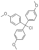 CAS # 49757-42-8, Tris(4-methoxyphenyl)methyl chloride, Tris(p-methoxyphenyl)chloromethane, Tris(p-methoxyphenyl)methyl chloride