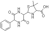 CAS # 49841-96-5, 2-(3,6-Dioxo-5-phenyl-2-piperazinyl)-5,5-dimethyl-4-thiazolidinecarboxylic acid, NSC 362657