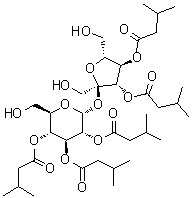 CAS # 498552-73-1, 3,4-Bis-O-(3-methyl-1-oxobutyl)-beta-D-fructofuranosyl alpha-D-glucopyranoside 2,3,4-tris(3-methylbutanoate)
