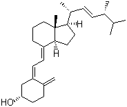 CAS # 50-14-6, Vitamin D2, Calciferol, Ergocalciferol, Oleovitamin D2, 9,10-Secoergosta-5,7,10,22-tetraen-3-ol
