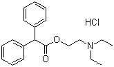 CAS # 50-42-0, Adiphenine hydrochloride, Diphenylacetic acid 2-(diethylamino)ethyl ester hydrochloride