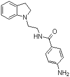 CAS # 50-68-0, 4-Amino-N-[2-(2,3-dihydro-1H-indol-1-yl)ethyl]benzamide, p-Amino-N-[2-(1-indolinyl)ethyl]benzamide