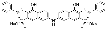 CAS # 5001-72-9, Direct Red 31, Aizen Direct Rhoduline Red BH, Amanil Rhoduline Red B, Atlantic Brilliant Red 12B, Atul Direct Red 12B, Azine Fast Red 12BK, Belamine Fast Pink G, 7,7'-Iminobis[4-hydroxy-3-(2-phenyldiazenyl)-2-naphthalenesulfonic acid sodium salt
