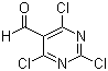 structure of CAS# 50270-27-4, 2,4,6-Trichloro-5-pyrimidinecarboxaldehyde