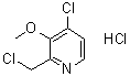 structure of CAS# 503058-51-3, 4-氯-2-氯甲基-3-甲氧基吡啶盐酸盐