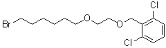 structure of CAS# 503070-57-3, 2-[2-(6-Bromohexyloxy)ethoxymethyl]-1,3-dichlorobenzene