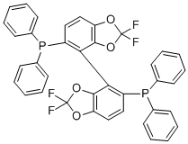 structure of CAS# 503538-70-3, 1,1'-[(4S)-2,2,2',2'-tetrafluoro[4,4'-bi-1,3-benzodioxole]-5,5'-diyl]bis[1,1-diphenyl-Phosphine