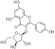 structure of CAS# 5041-67-8, Kaempferol 3-O-alpha-L-arabinofuranoside