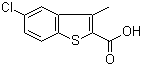 structure of CAS# 50451-84-8, 5-Chloro-3-methyl-1-benzothiophene-2-carboxylic acid