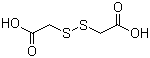 CAS # 505-73-7, 2,2'-Dithiodiacetic acid, 2,2'-Dithiodiethanoic acid, Bis(carboxymethyl) disulfide, Bis(mercaptoacetic acid), Dithiodiacetic acid, Dithiodiglycolic acid, Dithioglycolic acid, Mercaptoacetic acid disulfide, NSC 54088, Thioglycolate disulfide