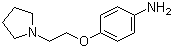 structure of CAS# 50609-01-3, 4-[2-(Pyrrolidin-1-yl)ethoxy]aniline