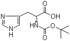 structure of CAS# 50654-94-9, N-(tert-Butoxycarbonyl)-D-histidine