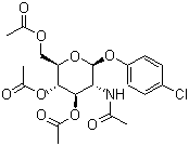 CAS # 50729-97-0, 4-Chlorophenyl 2-(acetylamino)-2-deoxy-beta-D-glucopyranoside 3,4,6-triacetate, p-Chlorophenyl 2-acetamido-2-deoxy-3,4,6-tri-O-acetyl-beta-D-glucopyranoside, p-Chlorophenyl 2-acetamido-2-deoxy-beta-D-glucopyranoside triacetate