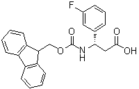 structure of CAS# 507472-14-2, (betaS)-beta-[[(9H-Fluoren-9-ylmethoxy)carbonyl]amino]-3-fluorobenzenepropanoic acid