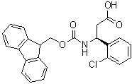 structure of CAS# 507472-15-3, (betaS)-2-氯-beta-[[(9H-芴-9-基甲氧基)羰基]氨基]苯丙酸