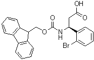 structure of CAS# 507472-17-5, (betaS)-2-溴-beta-[[(9H-芴-9-基甲氧基)羰基]氨基]苯丙酸