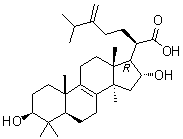 CAS # 508-24-7, Tumulosic acid, (3beta,16alpha)-3,16-Dihydroxy-24-methylenelanost-8-en-21-oic acid, Polyporenic acid B