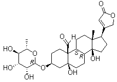 铃兰毒甙分子结构 (CAS 508-75-8)