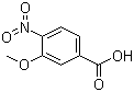CAS # 5081-36-7, 3-Methoxy-4-nitrobenzoic acid, 4-Nitro-3-methoxybenzoic acid
