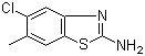structure of CAS# 50850-98-1, 5-Chloro-6-methyl-1,3-benzothiazol-2-amine