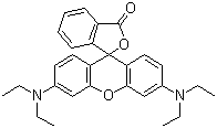 CAS # 509-34-2, Solvent Red 49, Rhodamine B base, 3',6'-Bis(diethylamino)spiro[isobenzofuran-1(3H),9'-[9H]xanthene]-3-one