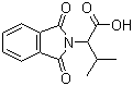 CAS # 5115-65-1, 3-Methyl-2-(phthalimido)butanoic acid, 1,3-Dihydro-1,3-dioxo-alpha-isopropyl-2H-isoindole-2-acetic acid, 2-(1,3-Dihydro-1,3-dioxo-2H-isoindol-2-yl)-3-methylbutanoic acid, NSC 27515