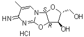 structure of CAS# 51391-96-9, [2R-(2alpha,3beta,3abeta,9abeta)]-2,3,3a,9a-四氢-3-羟基-6-亚氨基-7-甲基-6H-呋喃并[2',3':4,5]恶唑并[3,2-a]嘧啶-2-甲醇单盐酸盐
