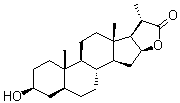 CAS # 514-33-0, Tigogenin lactone, (3beta,5alpha,16beta,20S)-3,16-Dihydroxy-pregnane-20-carboxylic acid gamma-lactone, NSC 71763