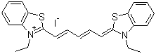 CAS # 514-73-8, 3,3'-Diethylthiadicarbocyanine iodide