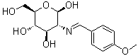 structure of CAS# 51471-40-0, 2-脱氧-2-[[(4-甲氧基苯基)亚甲基]氨基]-beta-D-吡喃葡萄糖