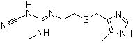CAS # 51481-61-9, Cimetidine, 2-Cyano-1-methyl-3-(2-(((5-methylimidazol-4-yl)methyl)thio)ethyl)guanidine